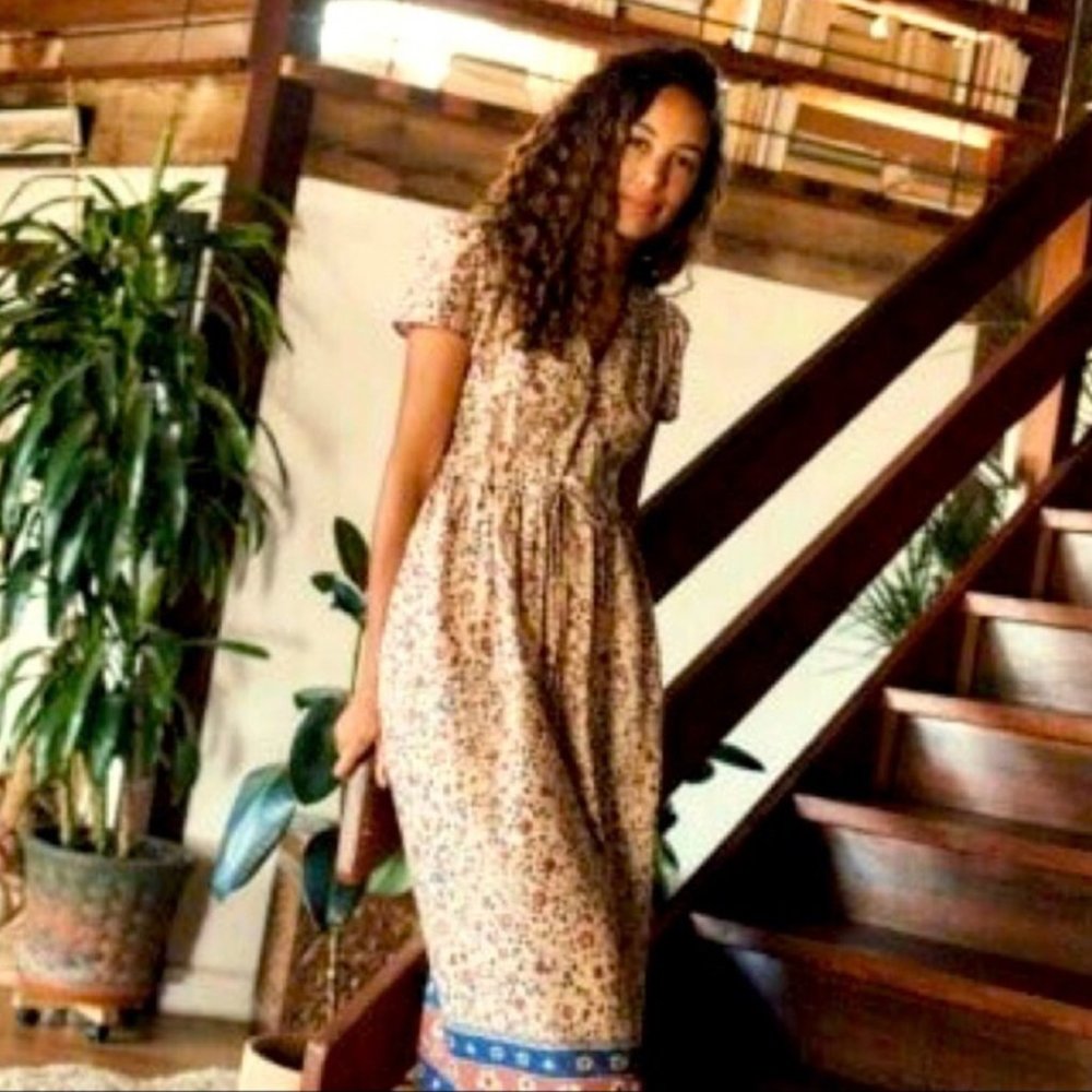 Christy Dawn, Dawn dress in sand anenome, S